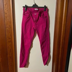 Zara’s pink jeans size 12 skinny jeans